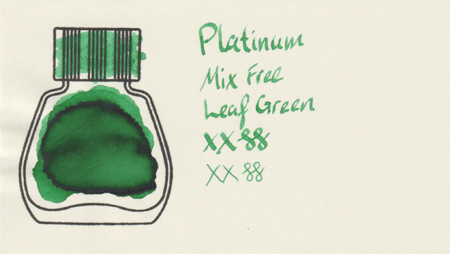 Scan of an ink swatch card made from MD paper