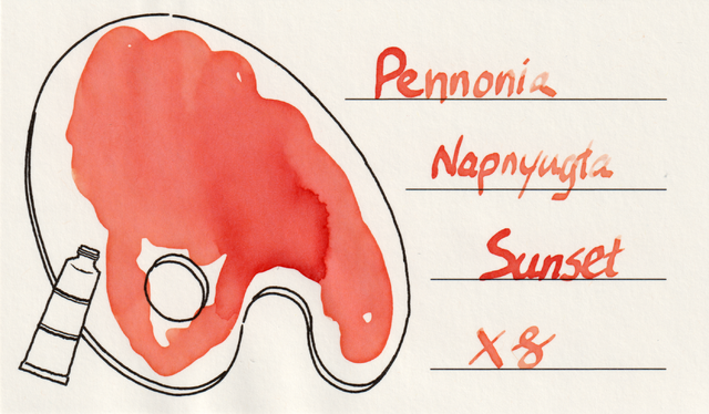Scan of an ink swatch card made from Iroful paper