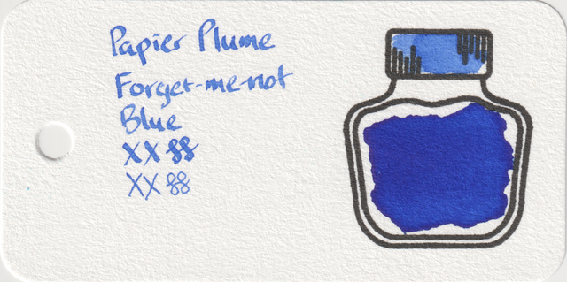 Scan of an ink swatch card made from Col-o-ring paper