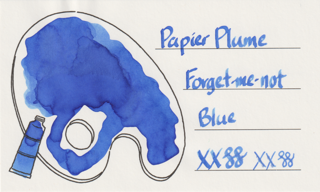 Scan of an ink swatch card made from Iroful paper
