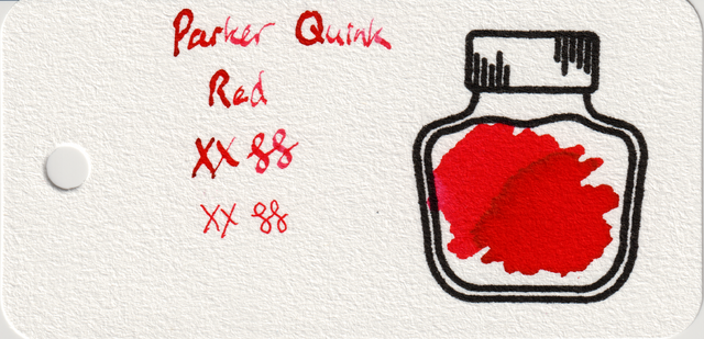 Scan of an ink swatch card made from Col-o-ring paper