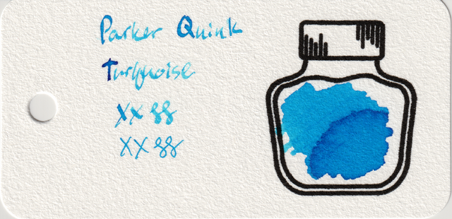 Scan of an ink swatch card made from Col-o-ring paper