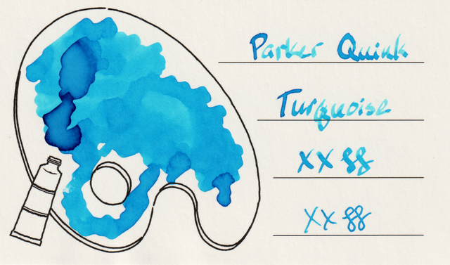 Scan of an ink swatch card made from Iroful paper