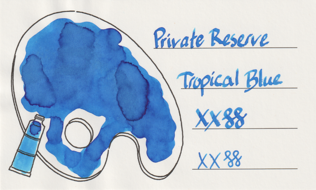 Scan of an ink swatch card made from Iroful paper