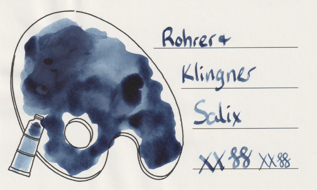 Scan of an ink swatch card made from Iroful paper