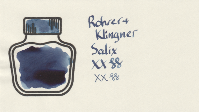 Scan of an ink swatch card made from MD paper