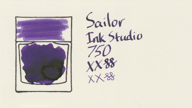 Scan of an ink swatch card made from MD paper