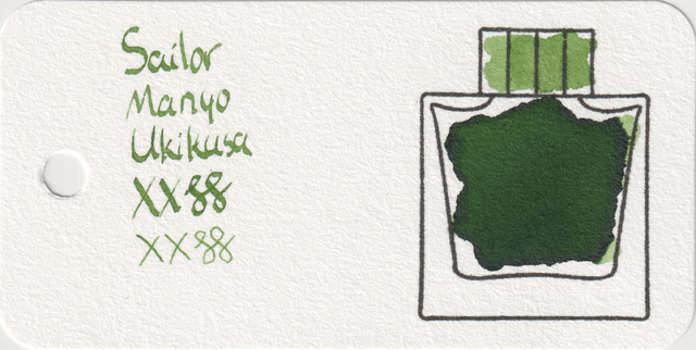 Scan of an ink swatch card made from Col-o-ring paper