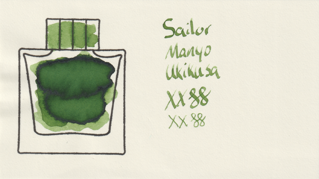 Scan of an ink swatch card made from MD paper