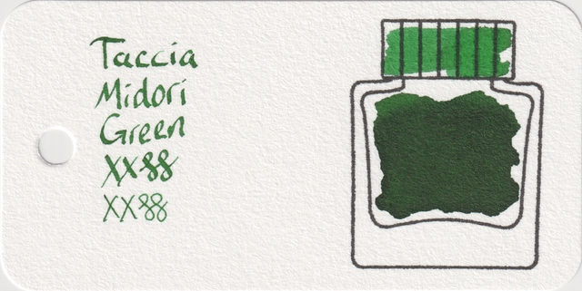 Scan of an ink swatch card made from Col-o-ring paper