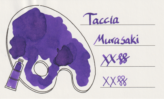Scan of an ink swatch card made from Iroful paper