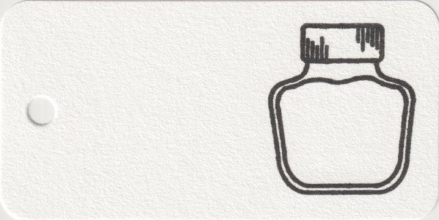Scan of an ink swatch card made from Col-o-ring paper