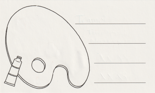 Scan of an ink swatch card made from Iroful paper