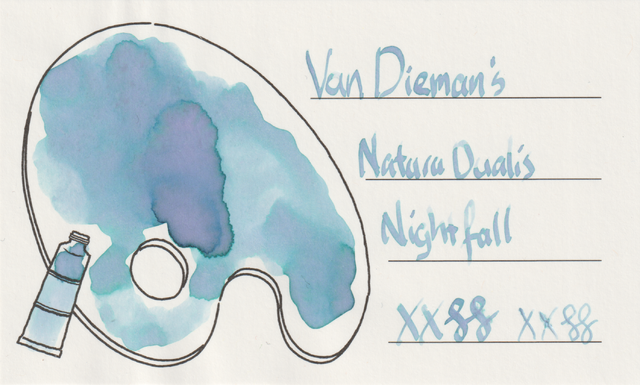 Scan of an ink swatch card made from Iroful paper