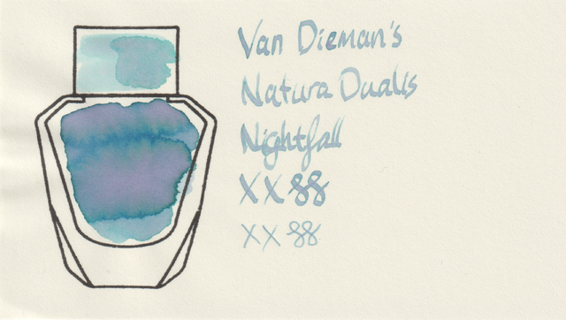 Scan of an ink swatch card made from MD paper