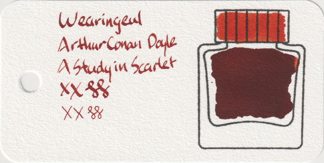 Scan of an ink swatch card made from Col-o-ring paper