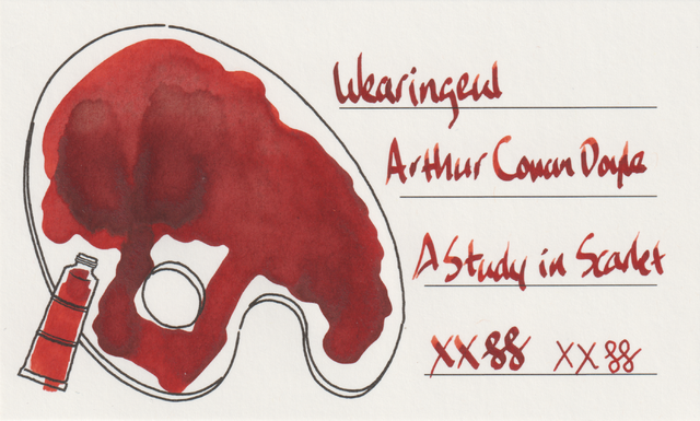 Scan of an ink swatch card made from Iroful paper