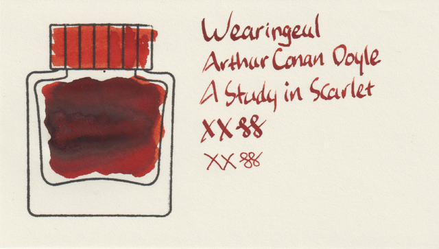 Scan of an ink swatch card made from MD paper