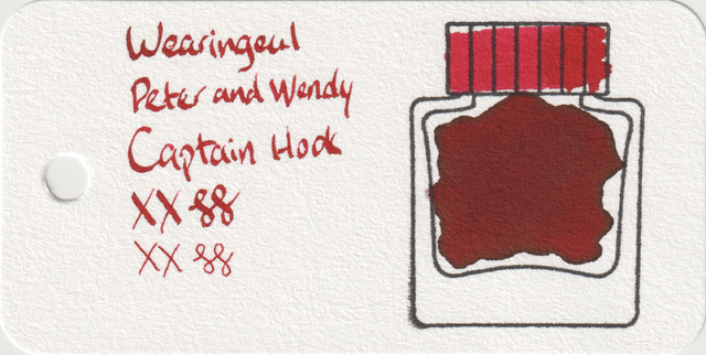 Scan of an ink swatch card made from Col-o-ring paper