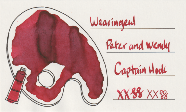 Scan of an ink swatch card made from Iroful paper