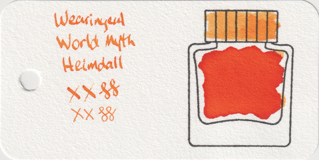 Scan of an ink swatch card made from Col-o-ring paper