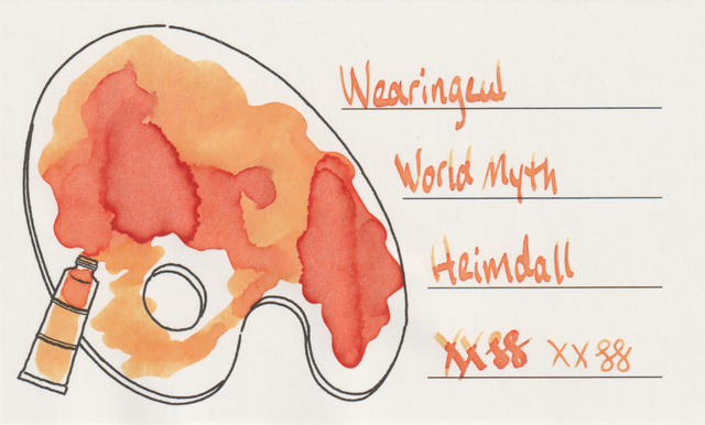 Scan of an ink swatch card made from Iroful paper