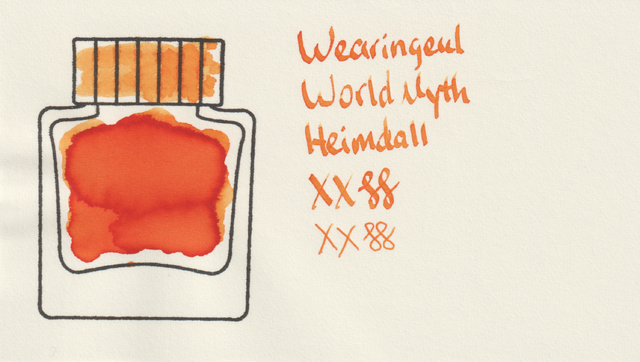 Scan of an ink swatch card made from MD paper