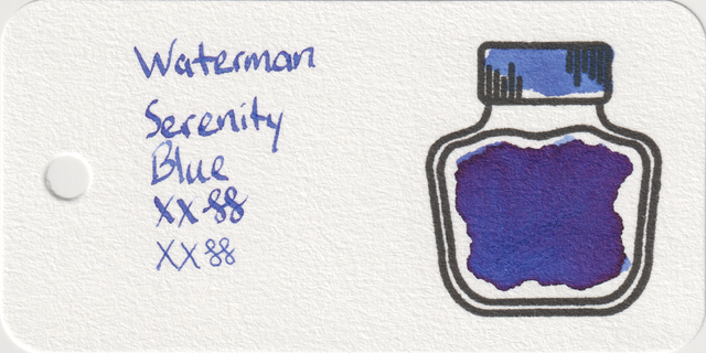 Scan of an ink swatch card made from Col-o-ring paper